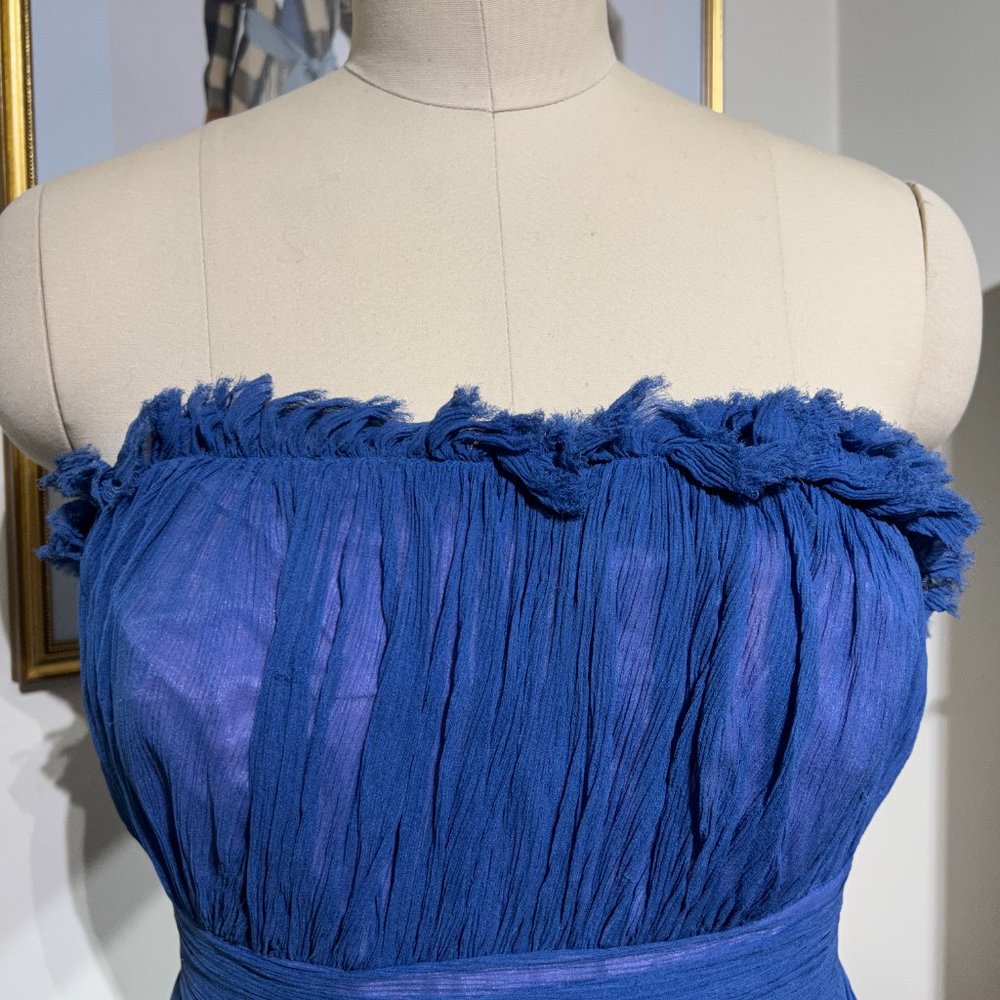 LAILA DRESS CHIFFON MAXI PURPLE BLUE SIZE 4 SMALL - Picture 5 of 16